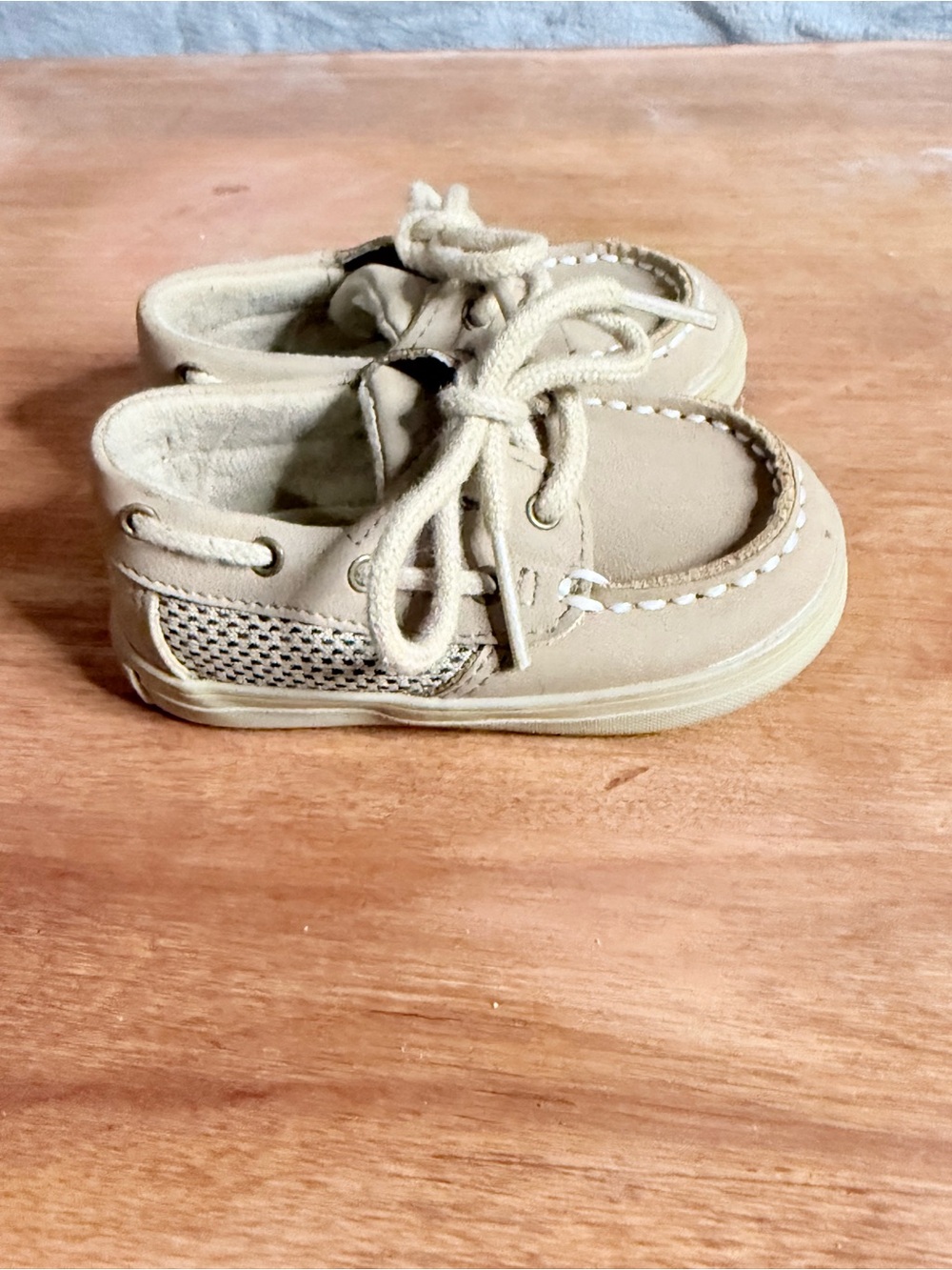 Baby Perry Beige Boat Shoes - Comfortable Lace-Up Casual Shoes